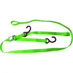 Tie Down Set-1"(25mm)S-Hooks with Soft Loop-Green