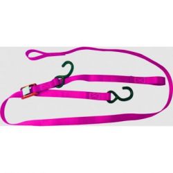 Tie Down Set-1"(25mm)S-Hooks with Soft Loop-Pink