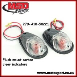 Indicators Flush Mount Carbon Clear