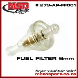 Plastic Clear Inline Fuel Filter-6mm