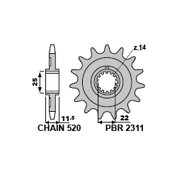 PBR Front Sprocket