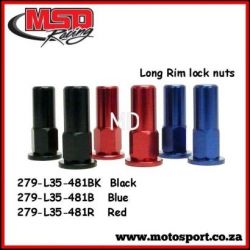 Rim Lock Long Nut-Blue 2Pcs