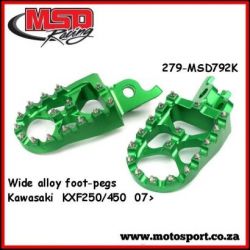 Wide Alloy F/Peg-Green-KX250/KXF/KLX