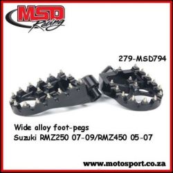 Wide Alloy F/Peg-Black-RMZ250/RMZ450