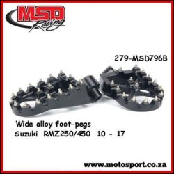 Wide Alloy F/Peg-Black-RMZ250/RMZ450