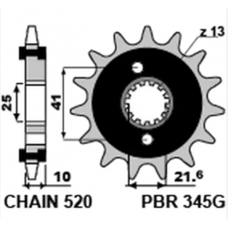 PBR Front Rubber Damper Sprocket