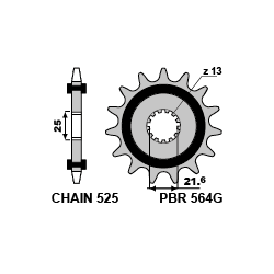 PBR Front Rubber Damper Sprocket