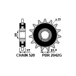 PBR Front Rubber Damper Sprocket