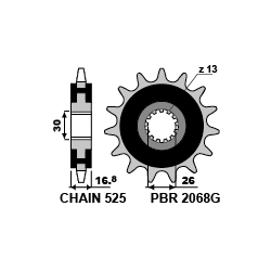 PBR Front Rubber Damper Sprocket