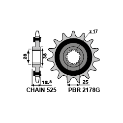 PBR Front Rubber Damper Sprocket