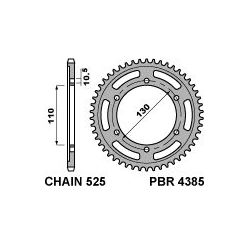 PBR Tempered Steel Rear Sprocket