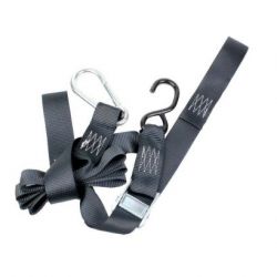 Tie Down-1 & 1/2"(38mm)S-Hook/Caribiner & Soft Loop-Black